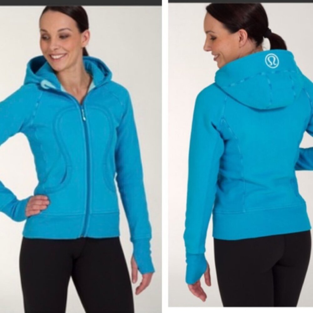Lululemon Scuba Hoodie Jacket Cotton Fleece Zipper Front Pockets Cozy Warm Top 8